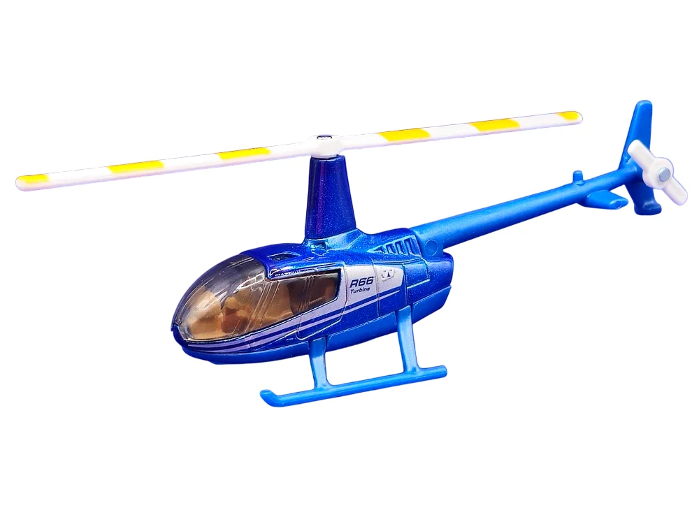 Matchbox Sky Busters Robinson R66 Turbine Helicopter – Blue Die Cast Aircraft Matchbox Collectors JCM81