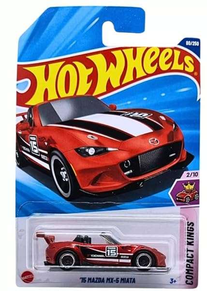 Hot Wheels 15 Mazda MX 5 Miata Red Compact Kings 210 80250 164 Scale Diecast Car B0F1DRDH6N