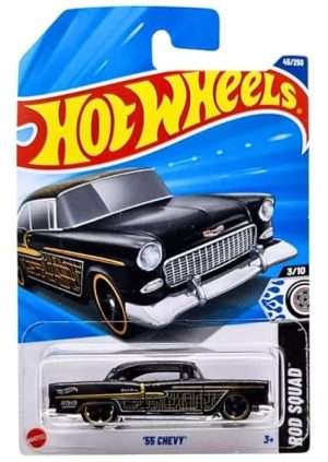 Hot Wheels 55 Chevy Black Rod Squad 310 45250 B0DT26FNBS
