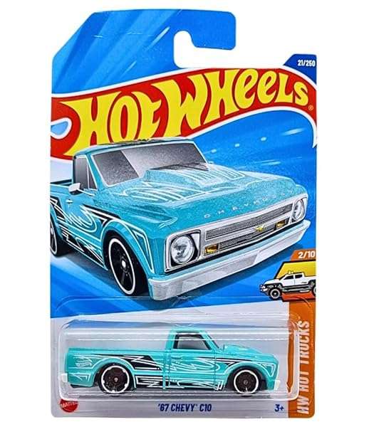 Hot Wheels 67 Chevy C10 Teal HW Hot Trucks 210 B0DQ6L5DPN
