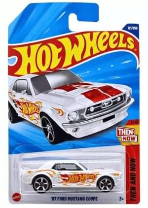 Hot Wheels 67 Ford Mustang Coupe White Then and Now 110 121250 164 Scale Diecast Car B0F255TX85