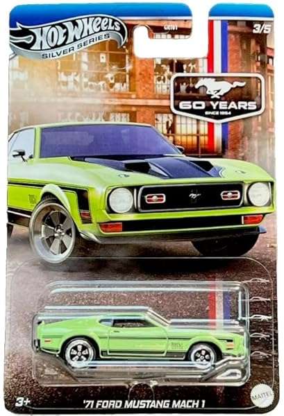 Hot Wheels 71 Ford Mustang Mach 1 Silver Series Mustang 60 35 Green B0DSCM2B2F