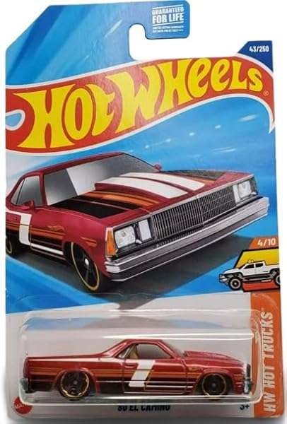 Hot Wheels 80 El Camino HW Hot Trucks 410 Red 43250 B0DS1J59Z1