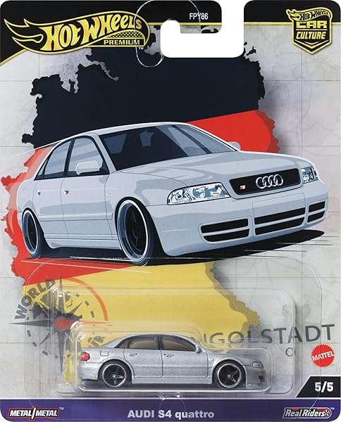 Hot Wheels Audi S4 Quattro Premium Car Culture World Tour 55 HRV81 Silver B0CKLB2QQ2