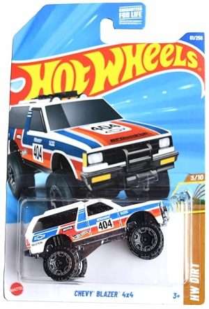 Hot Wheels Chevy Blazer 4x4 HW Dirt 310 WhiteredBlue 81250 B0DXHJDKVS