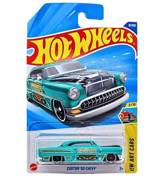 Hot Wheels Custom 53 Chevy Teal HW Art Cars 210 B0DQ6HZZ1Y