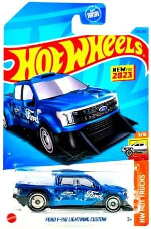Hot Wheels Ford F 150 Lightning Custom Truck 226250 New for 2023 910 Blue B0D1K4V5Z7