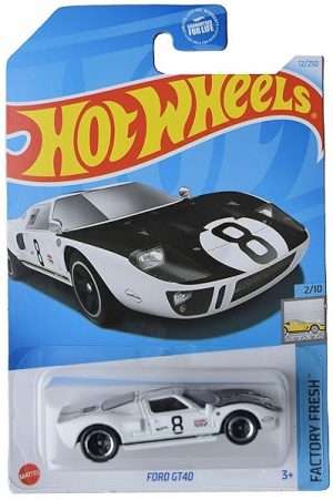 Hot Wheels Ford GT40 Factory Fresh 210 WhiteBlack 12250 B0CSQLWDG6