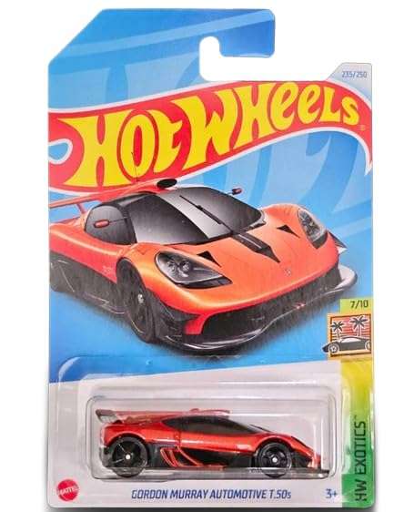Hot Wheels Gordon Murray Automotive T50s 164 Scale Orange HW Exotics 710 B0DJRTRGC8