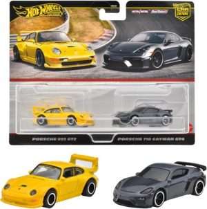 Hot Wheels HRR82 Premium 2 Pack Porsche 993 GT2 Porsche 718 Cayman GT4 B0DK8L3ZHF
