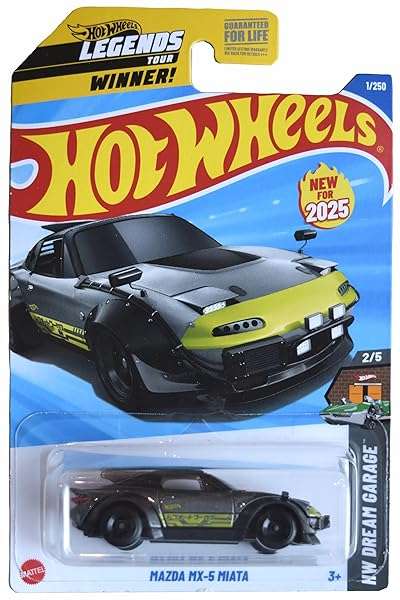 Hot Wheels Mazda MX 5 Miata HW Dream Garage 25 Gray 1250 B0DS1L4QLJ