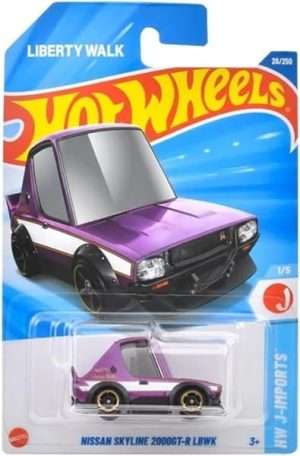 Hot Wheels Nissan Skyline 2000GT R LBWK Purple Tooned HW J Imports 15 B0DPNPL84L