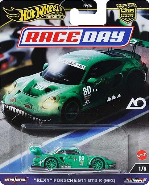 Hot Wheels Premium Car Culture Collectible Toy Car 164 Scale Die Cast Porsche 911 GT3 R Race Day Vehicle with Real Ri B0CPL9N148 6