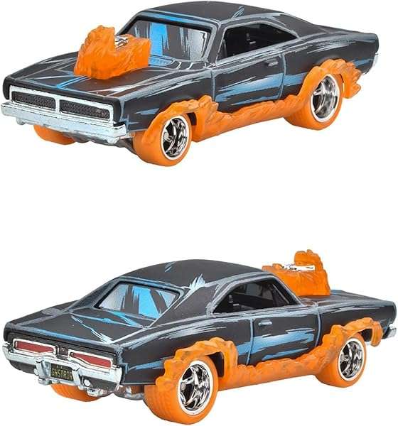 Hot Wheels Premium Marvel Ghost Rider Charger Die Cast Metal Car Pop Culture Collection JBL81 B0DR3Q29DX