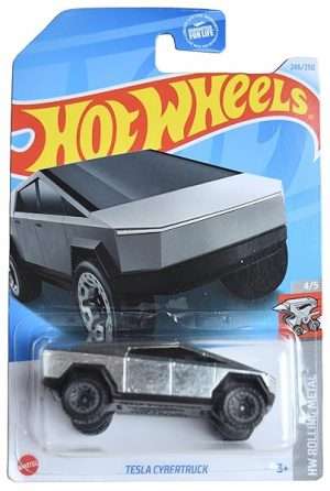 Hot Wheels Tesla Cybertruck HW Rolling Metal 45 Silver 246250 B0DML478DZ