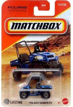 Matchbox Polaris Ranger EV Blue 111125 164 Scale Diecast Car B0F85SS8N4