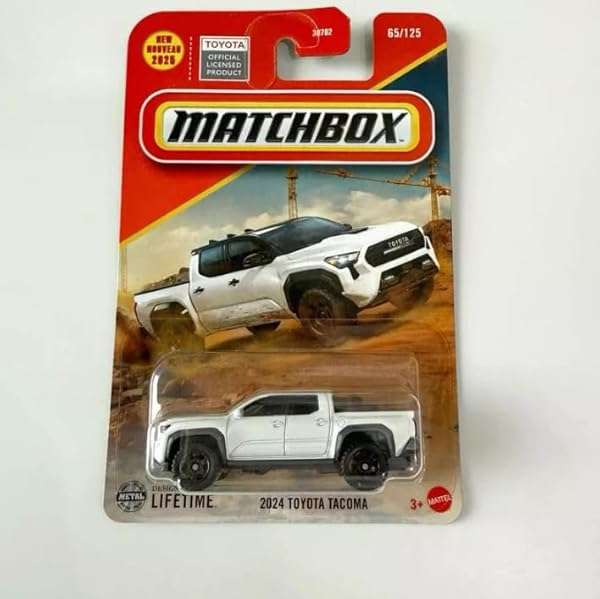 Matchbox Toyota Tacoma 2024 Diecast Car White 164 Scale 65125 B0DS2XHKT2